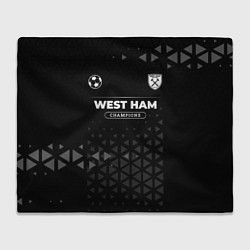 Плед флисовый West Ham Champions Uniform, цвет: 3D-велсофт