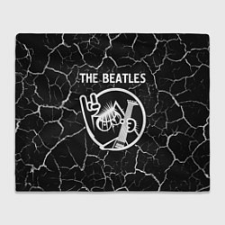 Плед флисовый The Beatles - КОТ - Трещины, цвет: 3D-велсофт