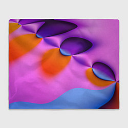 Плед флисовый Абстрактная красочная композиция Лето Abstract col, цвет: 3D-велсофт