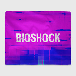 Плед флисовый BioShock Glitch Text Effect, цвет: 3D-велсофт