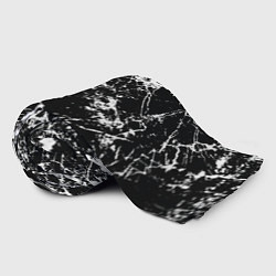 Плед флисовый Текстура чёрного мрамора Texture of black marble, цвет: 3D-велсофт — фото 2