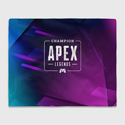 Плед флисовый Apex Legends Gaming Champion: рамка с лого и джойс, цвет: 3D-велсофт