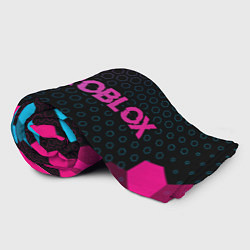 Плед флисовый Roblox Neon Gradient, цвет: 3D-велсофт — фото 2