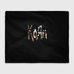 Плед флисовый KoЯn Korn лого, цвет: 3D-велсофт