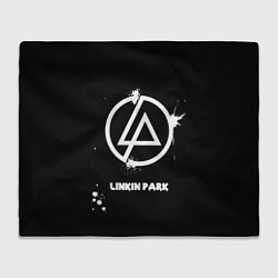 Плед флисовый Linkin Park логотип краской, цвет: 3D-велсофт