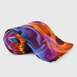 Плед флисовый Огонь и вода Стихия Абстракция, цвет: 3D-велсофт — фото 2