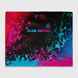 Плед флисовый Club Brugge Neon Gradient - FS, цвет: 3D-велсофт
