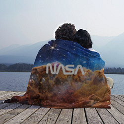 Плед флисовый Лого NASA и Туманность Киля, цвет: 3D-велсофт — фото 2