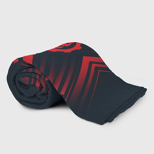 Плед Красный Символ Gears of War на темном фоне со стре / 3D-Велсофт – фото 2