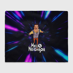 Плед флисовый Hello Neighbor Привет сосед Бегущий сосед, цвет: 3D-велсофт
