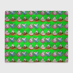 Плед флисовый UNICORN AND DONUT, цвет: 3D-велсофт