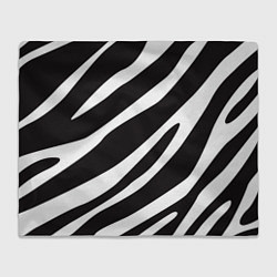 Плед флисовый Анималистичный рисунок зебра, цвет: 3D-велсофт