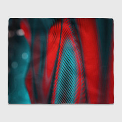 Плед флисовый Абстрактная неоновая наноброня - Красный, цвет: 3D-велсофт