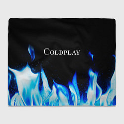 Плед флисовый Coldplay Blue Fire, цвет: 3D-велсофт