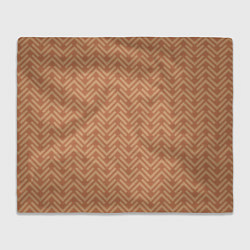 Плед флисовый Плитки кофейного цвета, цвет: 3D-велсофт