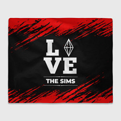 Плед флисовый The Sims Love Классика, цвет: 3D-велсофт
