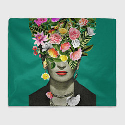Плед флисовый Фрида Кало - Арт Портрет, цвет: 3D-велсофт