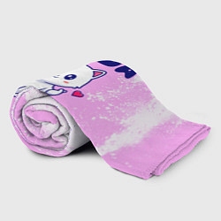 Плед флисовый Саша кошечка с сердечком, цвет: 3D-велсофт — фото 2