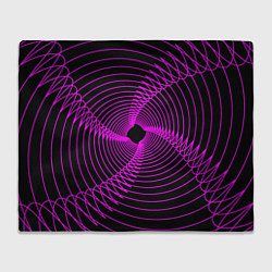 Плед флисовый Неоновая светящаяся спираль, цвет: 3D-велсофт
