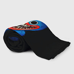 Плед флисовый Хаги Ваги на чёрном фоне, цвет: 3D-велсофт — фото 2