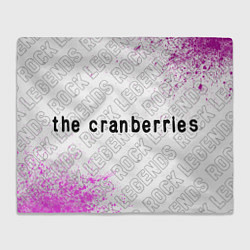 Плед флисовый The Cranberries rock legends: надпись и символ, цвет: 3D-велсофт