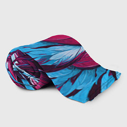 Плед флисовый Яркие экзотические перья, цвет: 3D-велсофт — фото 2