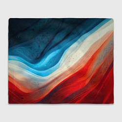 Плед флисовый Неоновые яркие волны, цвет: 3D-велсофт