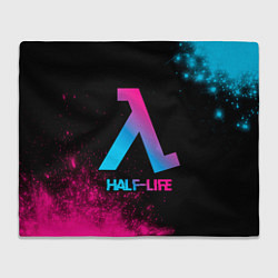 Плед флисовый Half-Life - neon gradient, цвет: 3D-велсофт
