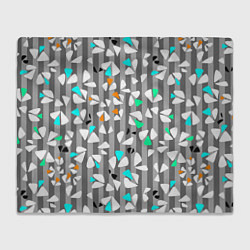 Плед флисовый Abstract pattern on striped gray background, цвет: 3D-велсофт