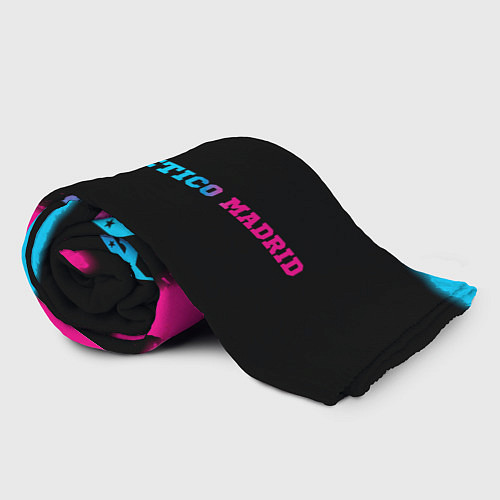 Плед Atletico Madrid - neon gradient: надпись и символ / 3D-Велсофт – фото 2