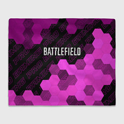 Плед флисовый Battlefield pro gaming: символ сверху, цвет: 3D-велсофт