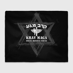 Плед флисовый Krav-maga emblem, цвет: 3D-велсофт