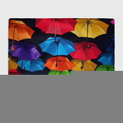 Плед флисовый Разноцветные зонтики - композиция, цвет: 3D-велсофт