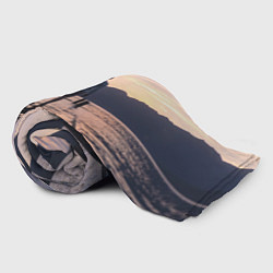 Плед флисовый Парень на затопленном пирсе, цвет: 3D-велсофт — фото 2