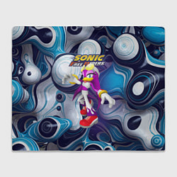 Плед флисовый Sonic - ласточка Вейв - Free riders - pattern, цвет: 3D-велсофт