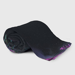 Плед флисовый Неоновые космические тропики, цвет: 3D-велсофт — фото 2
