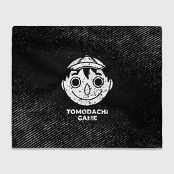 Плед флисовый Tomodachi Game с потертостями на темном фоне, цвет: 3D-велсофт