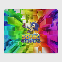 Плед флисовый Sonic Colours - Hedgehog - Video game, цвет: 3D-велсофт
