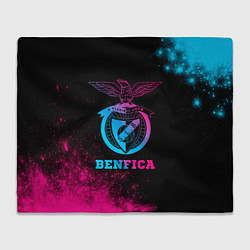 Плед флисовый Benfica - neon gradient, цвет: 3D-велсофт