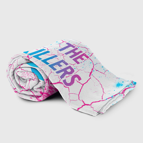 Плед The Killers neon gradient style: надпись и символ / 3D-Велсофт – фото 2