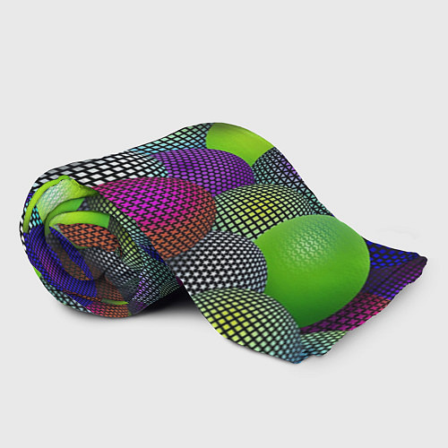 Плед Трехмерные разноцветные шары / 3D-Велсофт – фото 2