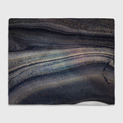 Плед флисовый Волны блестящего тёмного песка, цвет: 3D-велсофт