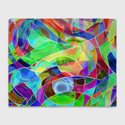 Плед флисовый Цветная геометрическая композиция - лето, цвет: 3D-велсофт