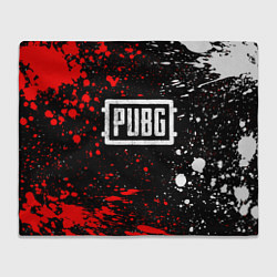 Плед флисовый PUBG white grunge, цвет: 3D-велсофт