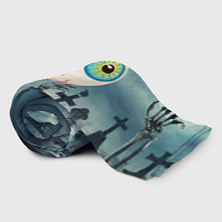Плед флисовый Глаз - хэллоуин, цвет: 3D-велсофт — фото 2