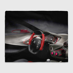 Плед флисовый Ситроен - салон - Steering wheel, цвет: 3D-велсофт