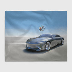 Плед флисовый Buick concept в пустыне, цвет: 3D-велсофт