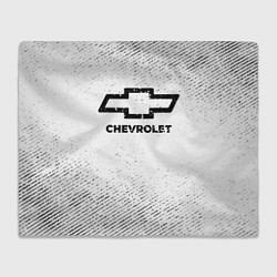 Плед флисовый Chevrolet с потертостями на светлом фоне, цвет: 3D-велсофт
