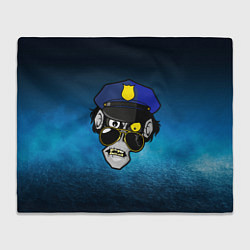Плед флисовый Череп полицейского, цвет: 3D-велсофт