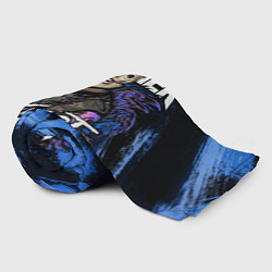 Плед флисовый Slipknot hammer blue, цвет: 3D-велсофт — фото 2